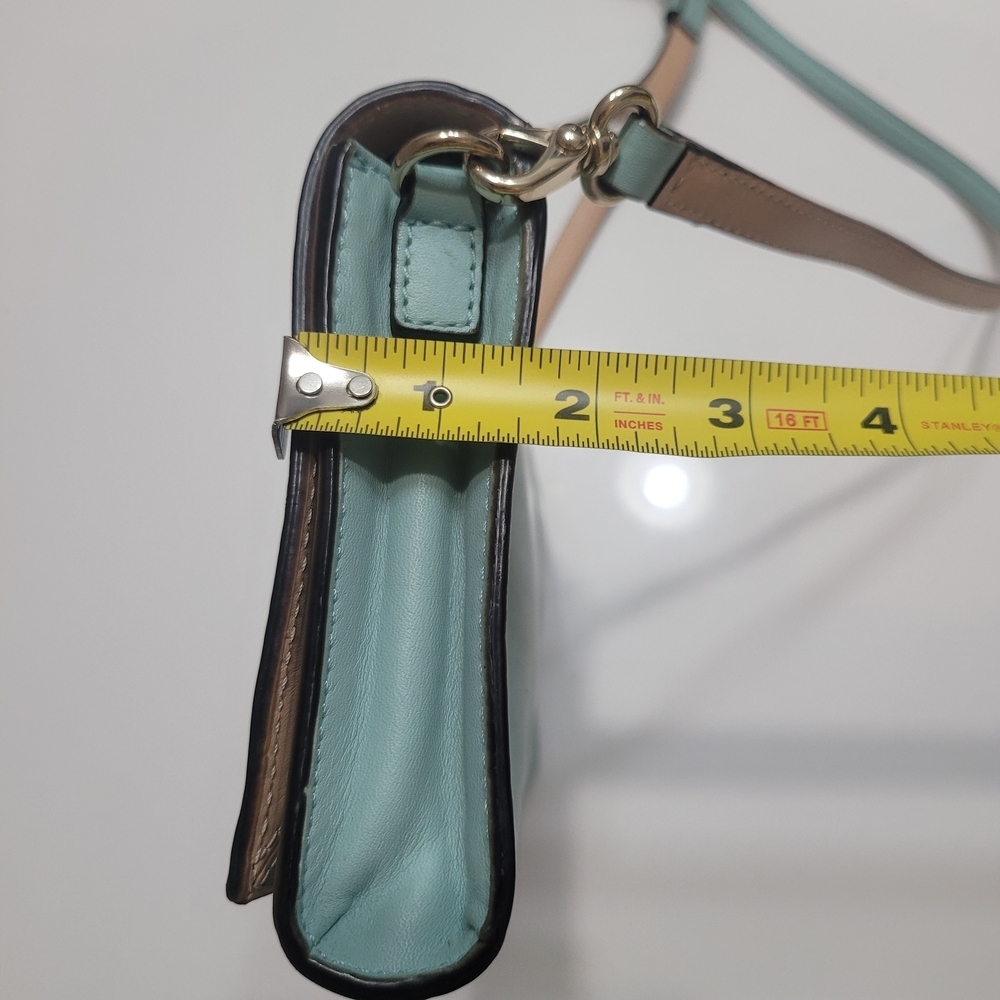 Kate Spade Juliana Leather Crossbody Purse Turquoise - Picture 12 of 16